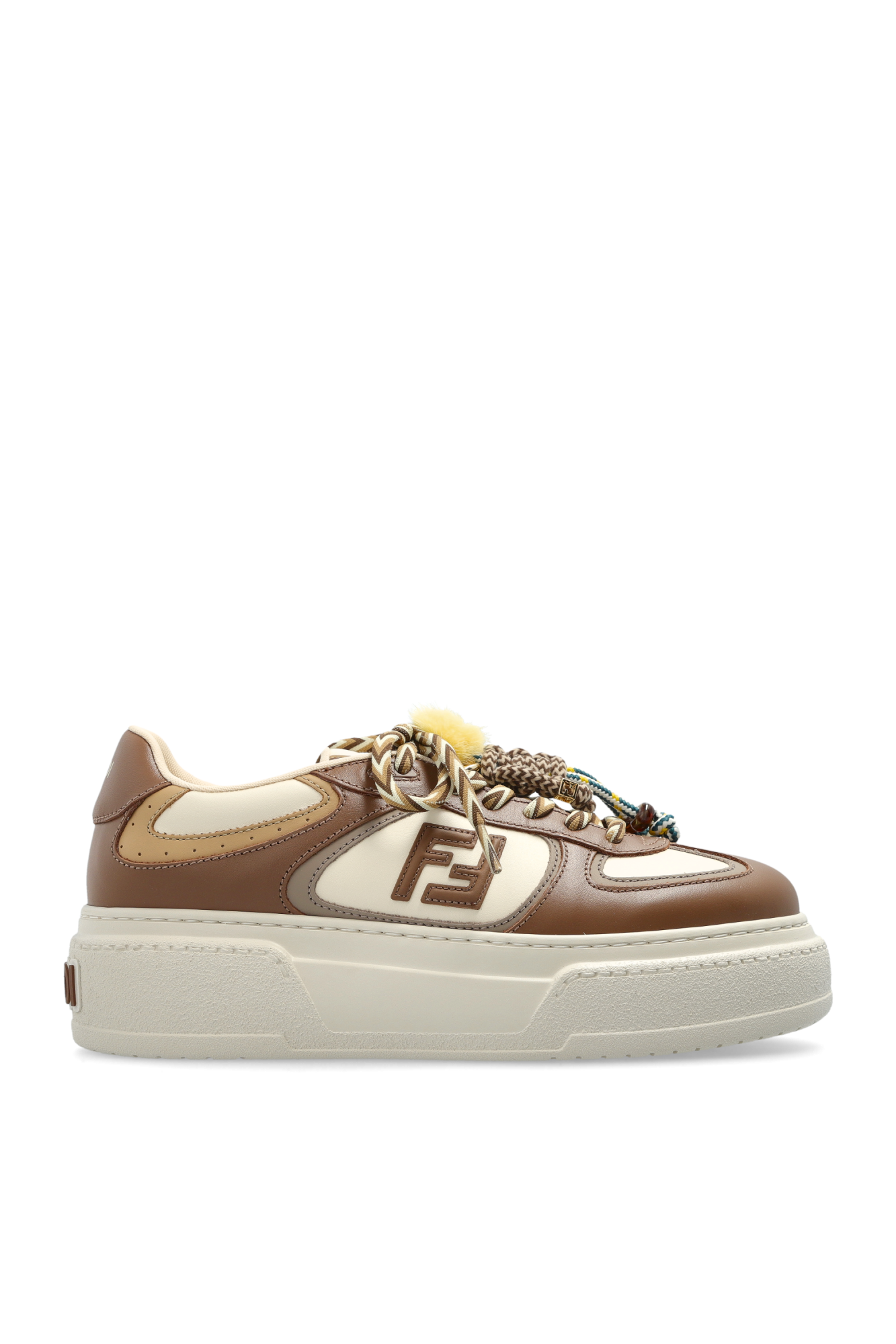 Beige `Match` sports shoes on a platform Fendi - Vitkac Canada